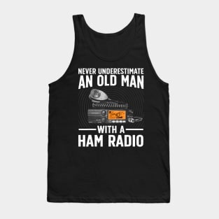 Ham Radio Art For Grandpa Men Amateur Radio Ham Operator Tank Top